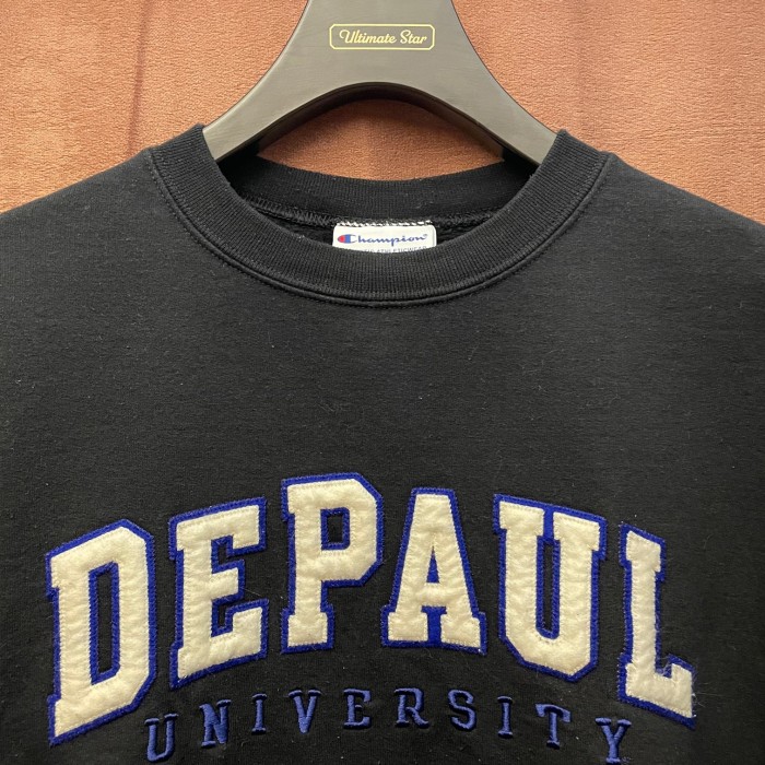 Champion DEPAUL UNIVERSITY スウェットトレーナー ブラック Mサイズ | Vintage.City 古着屋、古着コーデ情報を発信