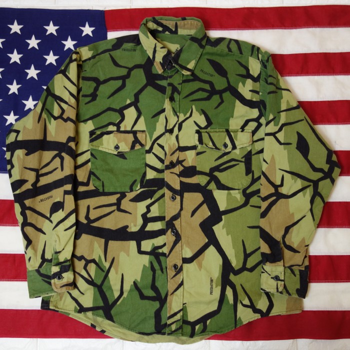 90's PREDATOR Camouflage Design Shirt プレデターカモ デザインシャツ サラマンダーカモ | Vintage.City 古着屋、古着コーデ情報を発信
