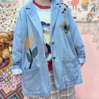 patchwork denim jacket | Vintage.City 빈티지숍, 빈티지 코디 정보