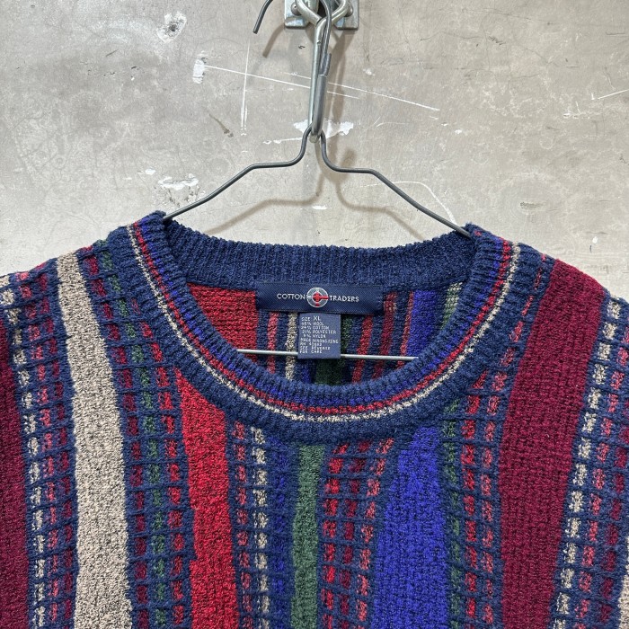 USA古着3Dニット COTTON TRADERS ウールセーター ビッグサイズ | Vintage.City 古着屋、古着コーデ情報を発信