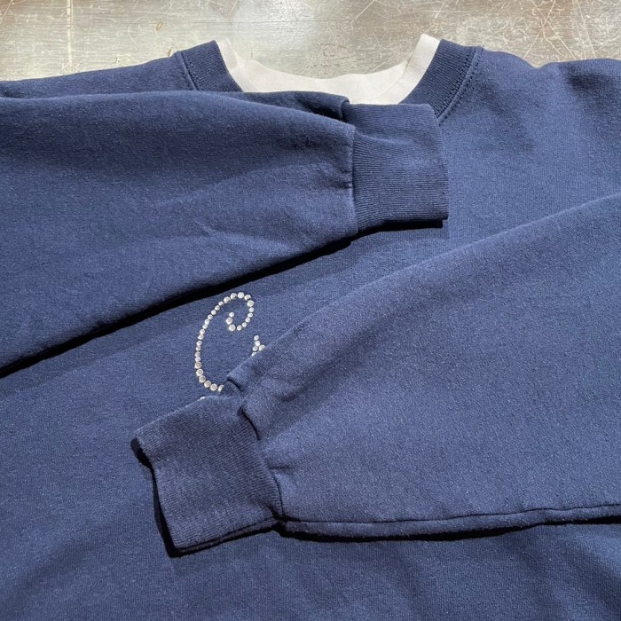 M&C sportswear ビジュー　刺繍　メッセージ系　スウェットシャツ　C320 | Vintage.City 古着屋、古着コーデ情報を発信