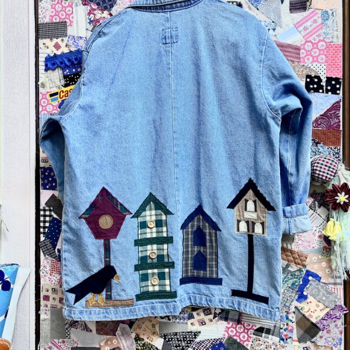 patchwork denim jacket | Vintage.City 古着屋、古着コーデ情報を発信
