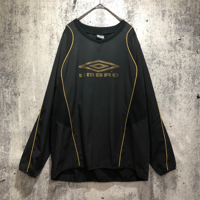 UMBRO 00s ナイロンジャケット 両面ロゴ ピステ M テック系 Y2K