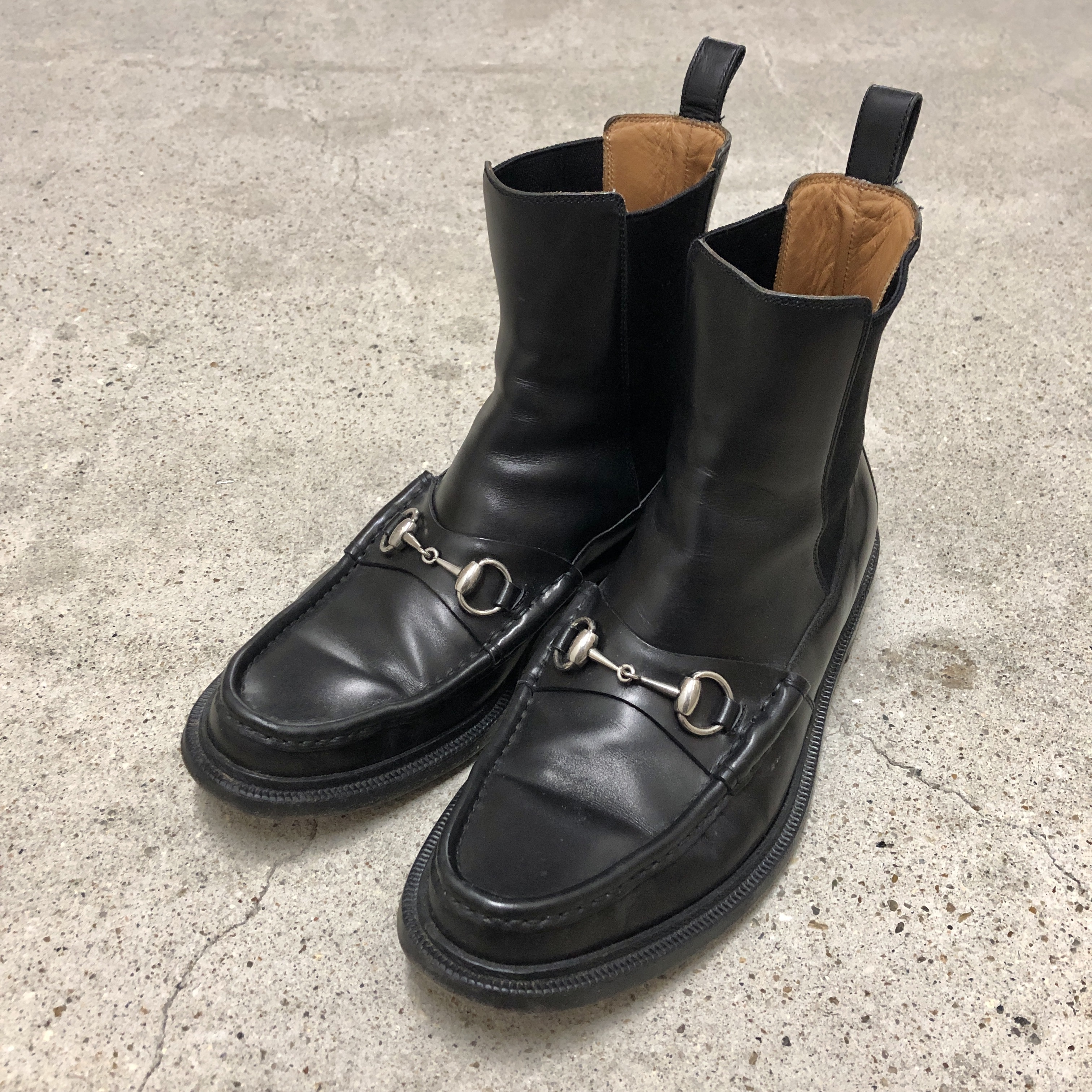 GUCCI/Horce Bit Side Gore Boots/Italy製/UK7 1/2(26.0cm)/ホース