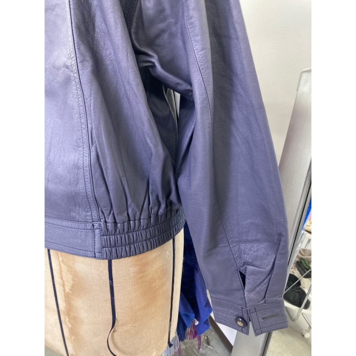 leather jacket / purple #1474 レザージャケット 紫 本革 | Vintage.City 古着屋、古着コーデ情報を発信