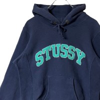stussy ステューシー パーカー 刺繍ロゴ パイルロゴ チャンピオンコラボ | Vintage.City 古着屋、古着コーデ情報を発信