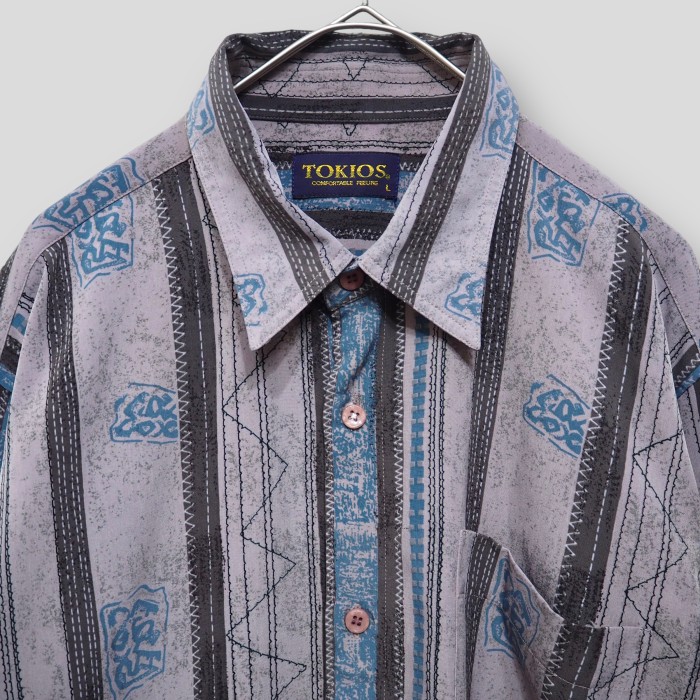 【VINTAGE】長袖デザインシャツ＋ネクタイ | Vintage.City 古着屋、古着コーデ情報を発信