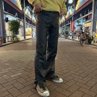 90s Italy made / fake leather flare pants レザーパンツ | Vintage.City 古着屋、古着コーデ情報を発信