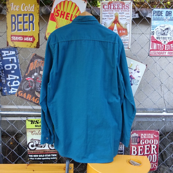 ファイブブラザー ネルシャツ L エメラルドグリーン ボタンダウン 胸ポケット 9026 | Vintage.City 古着屋、古着コーデ情報を発信