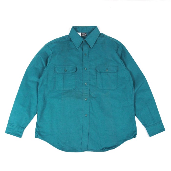 【デッドストック】90s/USA製 シャモアクロスシャツ L Prentiss ティール グリーン ワークシャツ ビンテージ アメリカ製 /L.L.Bean GAP | Vintage.City 古着屋、古着コーデ情報を発信