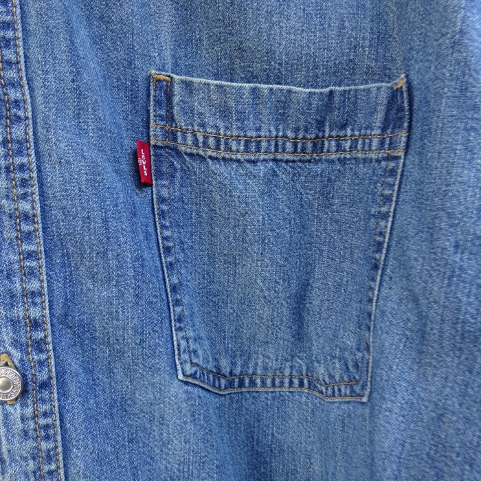 リーバイス デニムシャツ XL ブルー 長袖 胸ポケット シンプル ボタン 青 9058 | Vintage.City 古着屋、古着コーデ情報を発信
