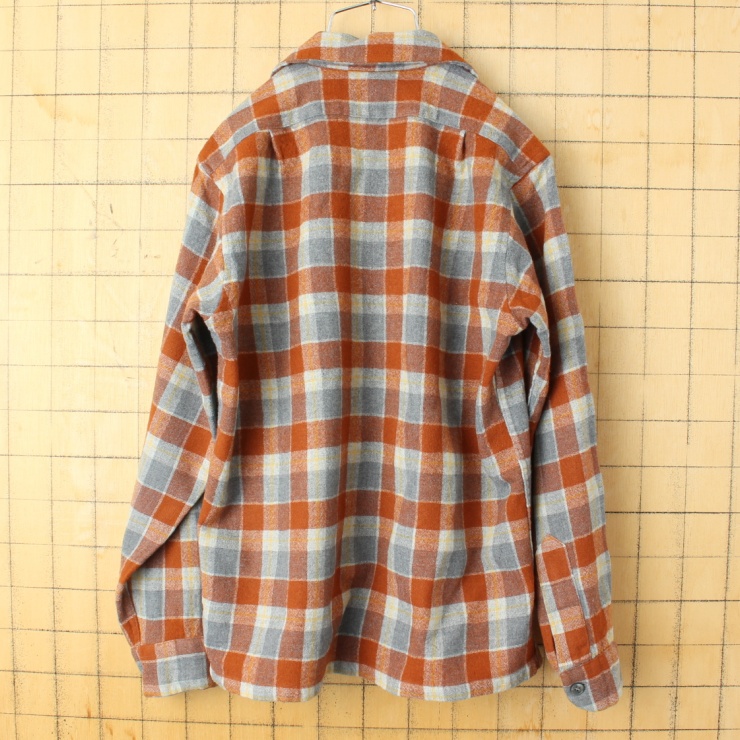 70s 80s USA製 PENDLETON ペンドルトン ウール チェック オープン