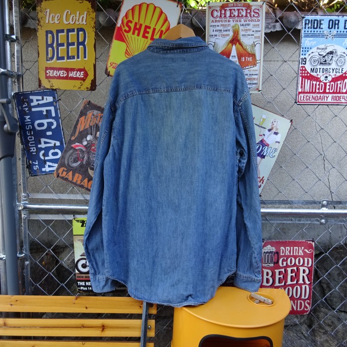 リーバイス デニムシャツ XL ブルー 長袖 胸ポケット シンプル ボタン 青 9058 | Vintage.City 古着屋、古着コーデ情報を発信
