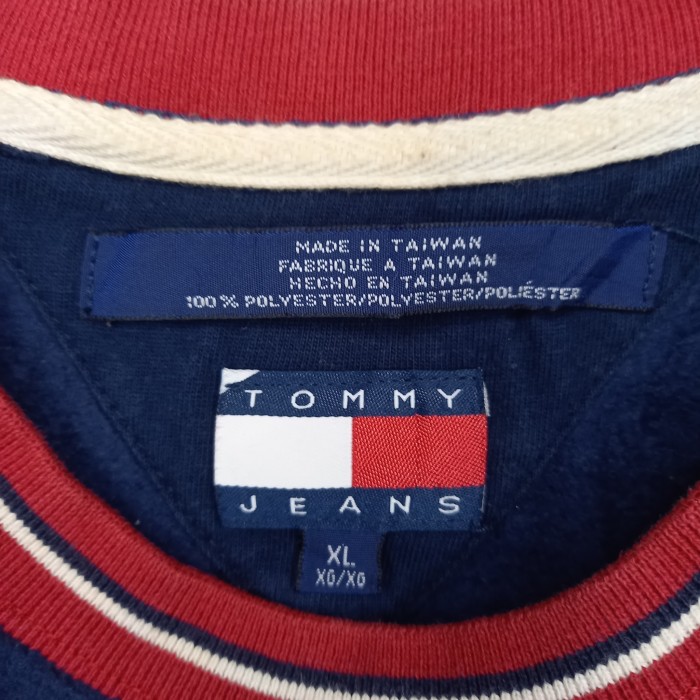 90s　トミー　TOMMY　フリース　トレーナー　プルオーバー　刺繍　紺　XL | Vintage.City 古着屋、古着コーデ情報を発信