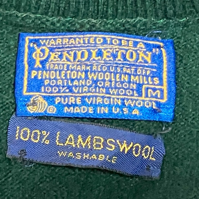 70s PENDLETON ペンドルトン USA製 ウール セーター ヴィンテージ M ラムウール Vネック | Vintage.City 빈티지숍, 빈티지 코디 정보
