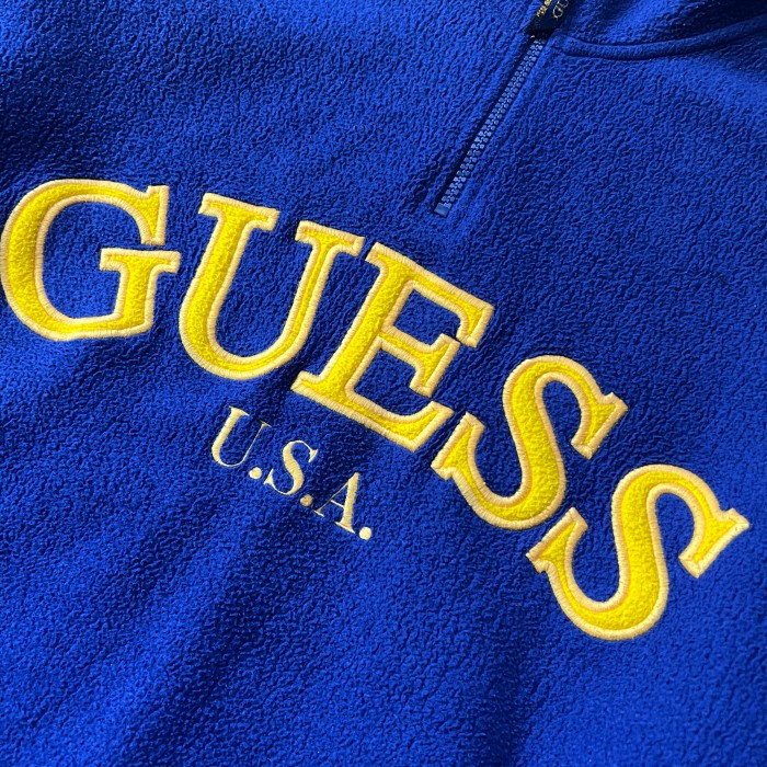 GUESS CLASSIC ゲスクラシック GUESS USA刺繍 ハーフジップ フリース 90s パープル M 10843 | Vintage.City 빈티지숍, 빈티지 코디 정보
