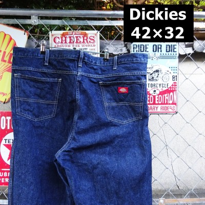 ディッキーズ デニム 42×32 ブルー ロング丈 シンプル ロゴタグ ポケット 9091 | Vintage.City 古着屋、古着コーデ情報を発信