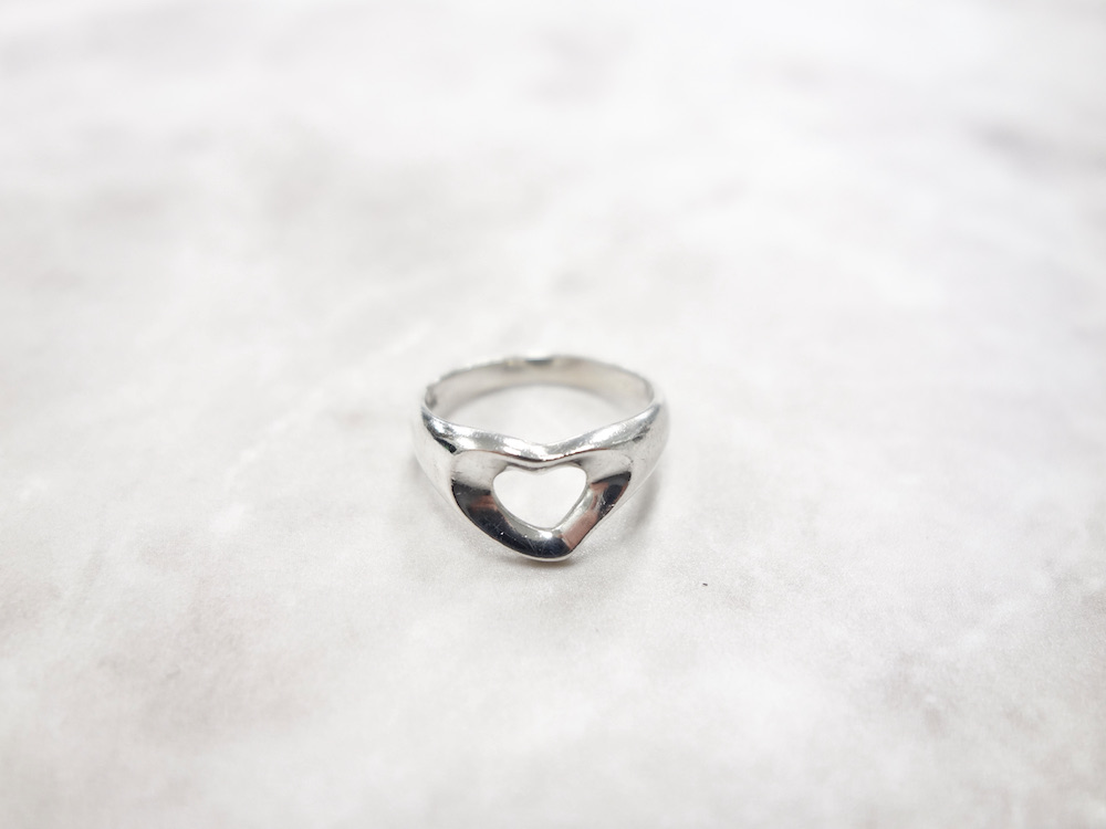 Tiffany & Co ティファニー オープンハート リング 指輪 silver925 10