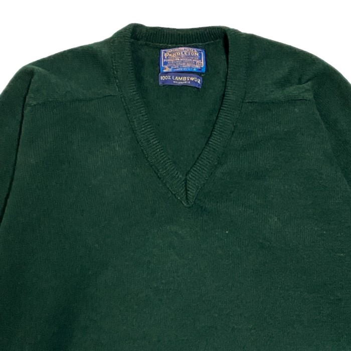 70s PENDLETON ペンドルトン USA製 ウール セーター ヴィンテージ M ラムウール Vネック | Vintage.City 빈티지숍, 빈티지 코디 정보