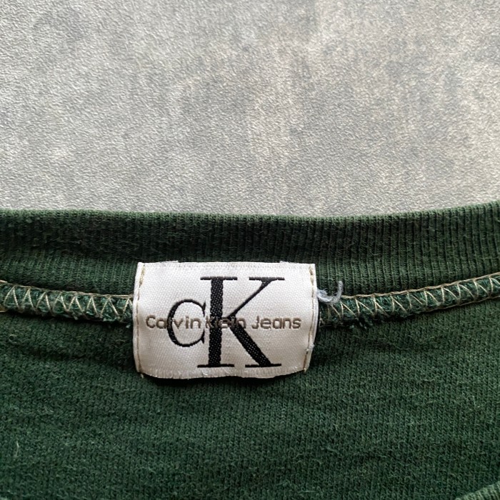 90's　カルバンクライン　刺繍×プリントロゴ　グリーン　スウェット | Vintage.City 古着屋、古着コーデ情報を発信