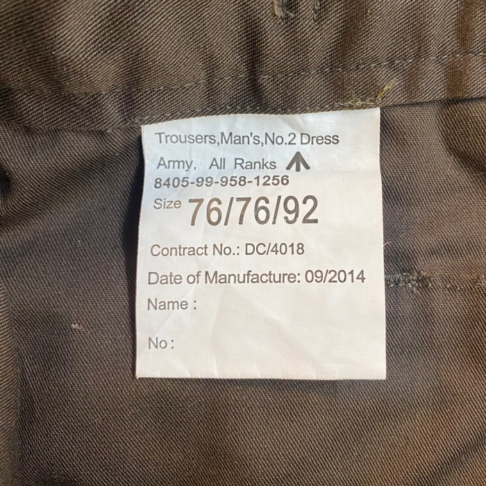 BRITISH MILITARY NO2 DRESS ARMY TROUSERS | Vintage.City 古着屋、古着コーデ情報を発信