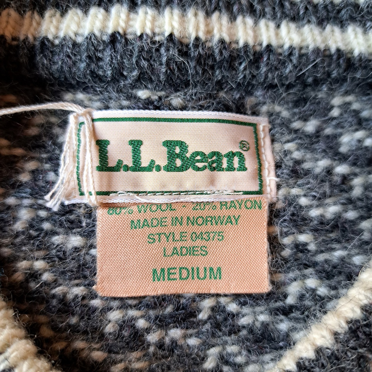 ノルウェー製 L.L.Bean バーズアイセーター used [211077] | Vintage.City
