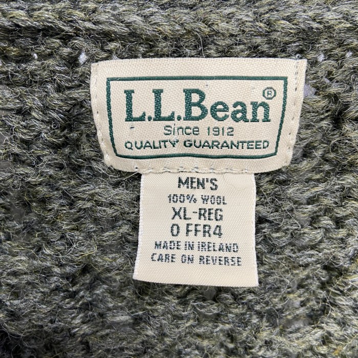 L.L.Bean フィッシャーマンカーディガン アイルランド製 カーキ XL | Vintage.City 古着屋、古着コーデ情報を発信