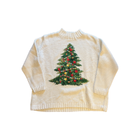 90's ELISABETH BY LIZ CLAIBORNE X'mas Tree Knit Sweater クリスマスツリー柄 ニット XL | Vintage.City 古着屋、古着コーデ情報を発信