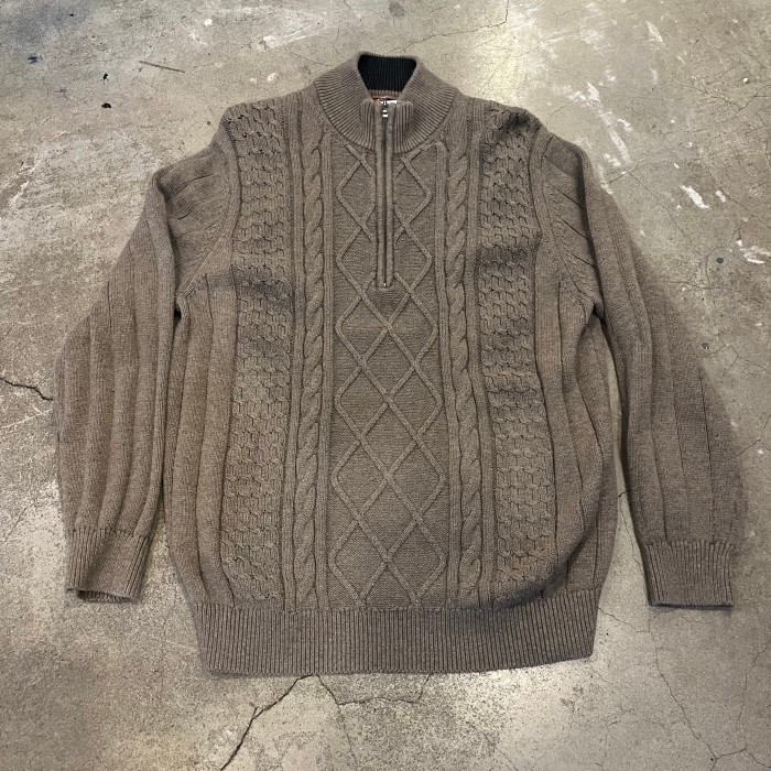 IZOD cotton half zip knit | Vintage.City 古着屋、古着コーデ情報を発信