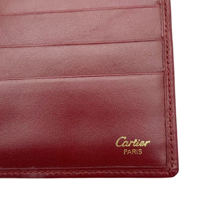 Cartier カルティエ 二つ折り札入れ 財布 マストライン レザー ボルドー | Vintage.City 빈티지숍, 빈티지 코디 정보