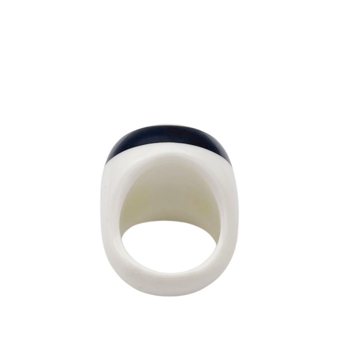 CHANEL シャネル プラスチックリング 指輪 ココマーク ホワイト/ブラック 約12号 | Vintage.City 빈티지숍, 빈티지 코디 정보