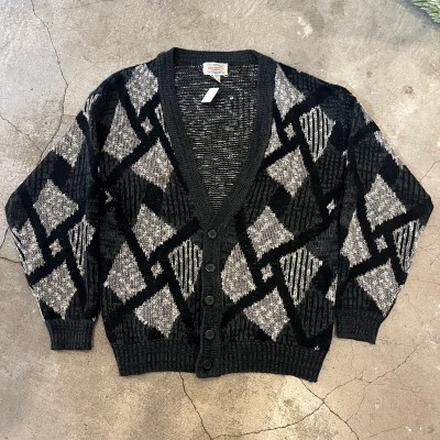 MIDWEST acrylic design knit cardigan | Vintage.City 古着屋、古着コーデ情報を発信