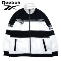 Reebok 90年代 トラックジャケット ジャージ M ホワイト ブラック ベクターロゴ刺繍 未使用品 | Vintage.City 빈티지숍, 빈티지 코디 정보