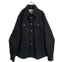 JACHS boa lining L/S cotton black jacket | Vintage.City 古着屋、古着コーデ情報を発信