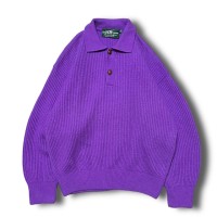 【Used】ロングスリーブリブニットポロ MADE IN ITALY | Vintage.City 古着屋、古着コーデ情報を発信