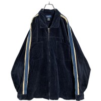90s BASIC STOCK zip-up velours lined jacket | Vintage.City 古着屋、古着コーデ情報を発信