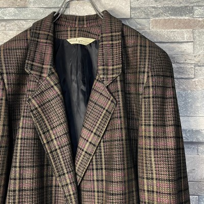 Luster color dark check tailored jacket | Vintage.City 古着屋、古着コーデ情報を発信