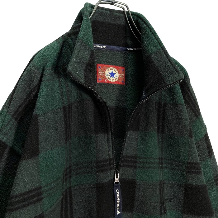 90-00s CONVERSE half zip fleece check pullover | Vintage.City 古着屋、古着コーデ情報を発信