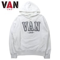 VAN-JAC- プルオーバーパーカー L ホワイト コットン ロゴワッペン ビッグサイズ | Vintage.City 古着屋、古着コーデ情報を発信