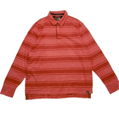 XLsize The North Face border polo shirt 23112702ノースフェイス ポロシャツ 長袖 | Vintage.City 古着屋、古着コーデ情報を発信