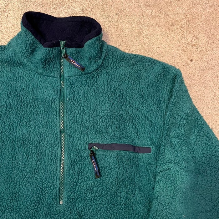 80s L.L.Bean  Half Zip   Fleece Jacket / 　エルエルビーン　フリース　ハーフジップ | Vintage.City 빈티지숍, 빈티지 코디 정보