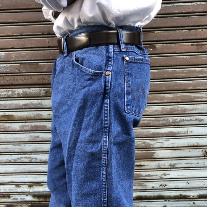 濃紺 90s Wrangler 13MWZPW INDIGO DENIM PANTS MADE IN Mexico 1990s W36 ヴィンテージ ラングラー カウボーイ デニムパンツ スリム　80s | Vintage.City 古着屋、古着コーデ情報を発信