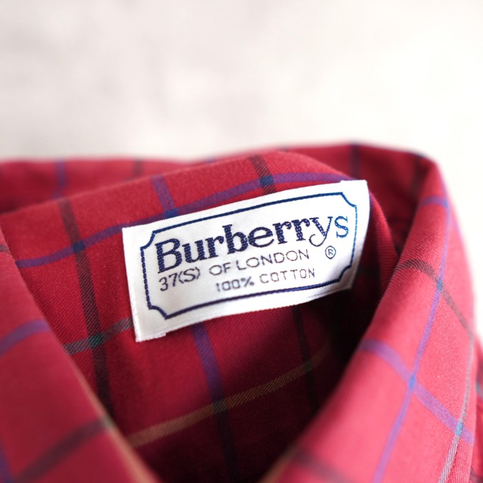 BURBERRY  バーバリー  長袖シャツ　80's〜90's  ロゴ刺繍  ボタンダウン　Sサイズ | Vintage.City 古着屋、古着コーデ情報を発信