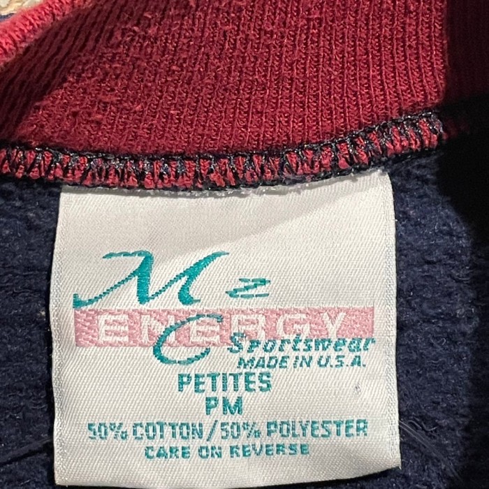 M&C sportswear メッセージ系　刺繍　二重襟　スウェットシャツ　アメリカ製　C578 | Vintage.City 古着屋、古着コーデ情報を発信