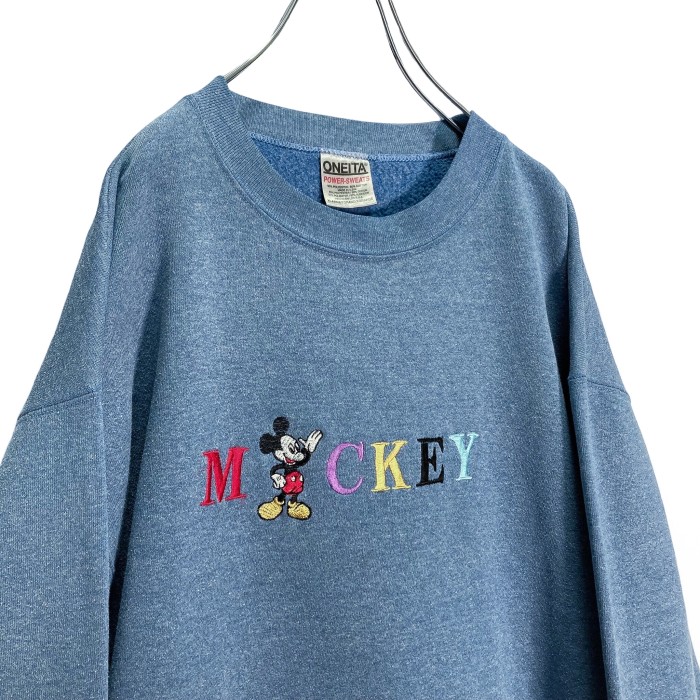 90s ONEITA/MICKEY multicolored embroidered sweatshirt | Vintage.City Vintage Shops, Vintage Fashion Trends