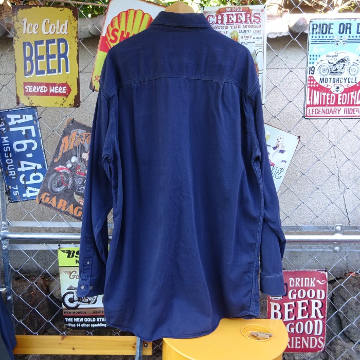 レッドキャップ ワークシャツ M ネイビー ドミノピザ ワッペンロゴ 長袖 紺 9109 | Vintage.City 빈티지숍, 빈티지 코디 정보
