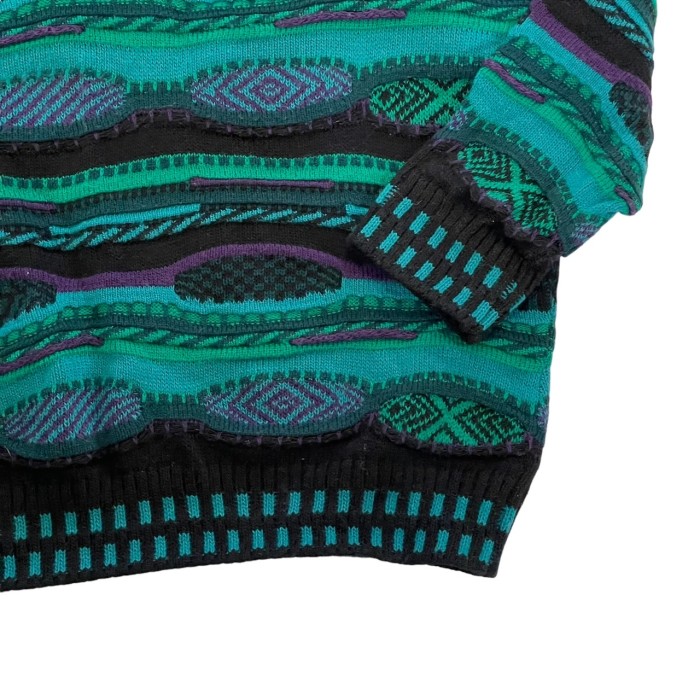 1990's campus / 3D knit ニットセーター #D612 | Vintage.City 빈티지숍, 빈티지 코디 정보