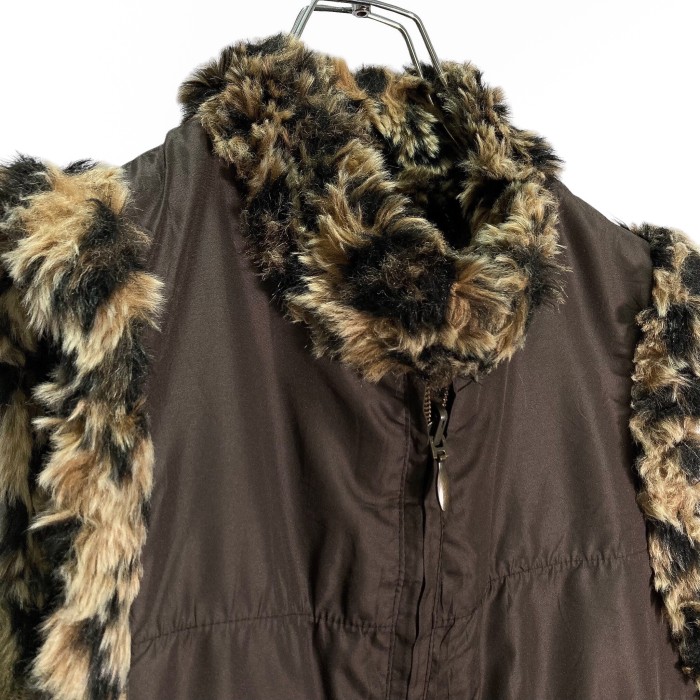 90-00s Vintage zip-up reversible leopard fur vest | Vintage.City 古着屋、古着コーデ情報を発信