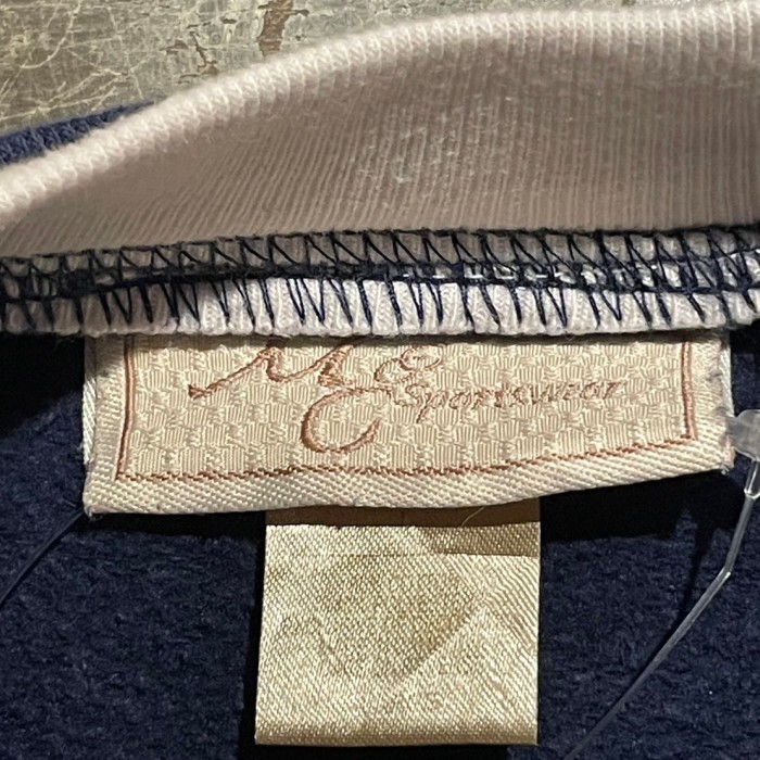 M&C sportswear メッセージ系　手袋　刺繍　二重襟　スウェットシャツ　C579 | Vintage.City 古着屋、古着コーデ情報を発信
