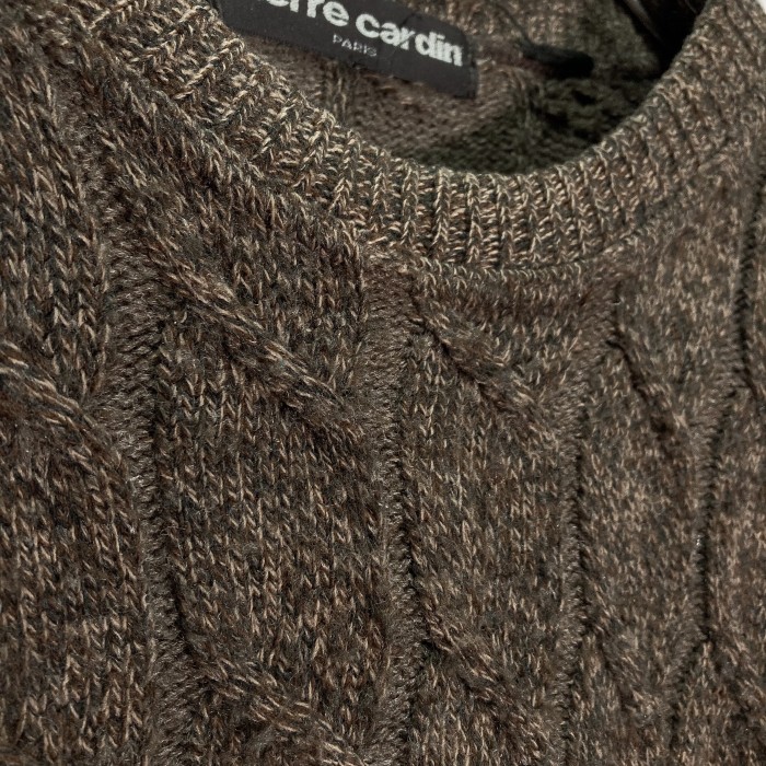 90s pierre cardin melange wool cable knit sweater | Vintage.City Vintage Shops, Vintage Fashion Trends